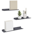 Svævende hylde Vægmonteret 3 pcs Antracit 40 x 9 x 2,5 cm Stål