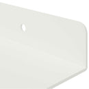 Svævende hylde Vægmonteret 3 pcs Hvid 40 x 9 x 2,5 cm Stål