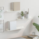Svævende hylde Vægmonteret 3 pcs Hvid 40 x 9 x 2,5 cm Stål