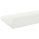 Svævende hylde Vægmonteret 3 pcs Hvid 40 x 9 x 2,5 cm Stål