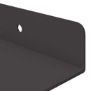 Svævende hylde 4 stk. Sort 30 x 9 x 2,5 cm Stål