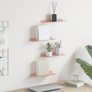 Svævende hylde Vægmonteret 4 pcs Lyserød 30 x 9 x 2,5 cm Stål