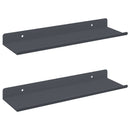 Svævende hylde Vægmonteret 2 pcs Antracit 30 x 9 x 2,5 cm Stål