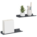 Svævende hylde Vægmonteret 2 pcs Antracit 30 x 9 x 2,5 cm Stål