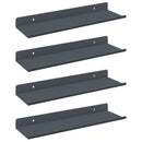 Svævende hylde Vægmonteret 4 pcs Antracit 30 x 9 x 2,5 cm Stål