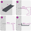 Svævende hylde Vægmonteret 4 pcs Antracit 30 x 9 x 2,5 cm Stål