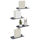 Svævende hylde Vægmonteret 4 pcs Antracit 30 x 9 x 2,5 cm Stål