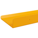 Svævende hylde 4 pcs Sennepsgul 30 x 9 x 2,5 cm Stål