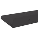 Svævende hylde 2 stk. Sort 40 x 9 x 2,5 cm Stål