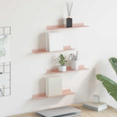 Svævende hylde Vægmonteret 4 pcs Lyserød 40 x 8,5 x 2,5 cm Stål