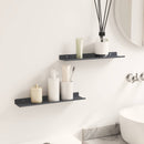 Svævende hylde 2 pcs Antracit 40 x 8,5 x 2,5 cm Stål