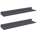 Svævende hylde 2 pcs Antracit 40 x 8,5 x 2,5 cm Stål
