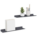Svævende hylde 2 pcs Antracit 40 x 8,5 x 2,5 cm Stål