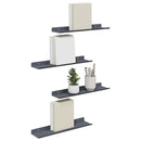Svævende hylde 4 pcs Antracit 40 x 8,5 x 2,5 cm Stål