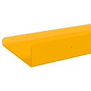 Svævende hylde 4 pcs Sennepsgul 40 x 8,5 x 2,5 cm Stål