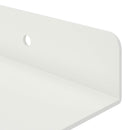 Svævende hylde Vægmonteret 2 pcs Hvid 40 x 8,5 x 2,5 cm Stål