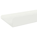Svævende hylde Vægmonteret 2 pcs Hvid 40 x 8,5 x 2,5 cm Stål