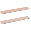 Svævende hylde Vægmonteret 2 pcs Lyserød 60 x 8,5 x 2,5 cm Stål
