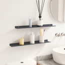 Svævende hylde 2 pcs Antracit 60 x 8,5 x 2,5 cm Stål
