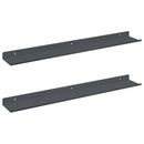 Svævende hylde 2 pcs Antracit 60 x 8,5 x 2,5 cm Stål