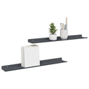 Svævende hylde 2 pcs Antracit 60 x 8,5 x 2,5 cm Stål