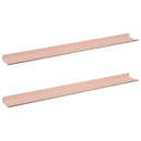 Svævende hylde Vægmonteret 2 pcs Lyserød 80 x 9 x 2,5 cm Stål