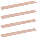 Svævende hylde Vægmonteret 4 pcs Lyserød 80 x 9 x 2,5 cm Stål