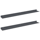 Svævende hylde Vægmonteret 2 pcs Antracit 80 x 9 x 2,5 cm Stål