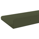 Svævende hylde 4 pcs Oliven grøn 80 x 9 x 2,5 cm Stål