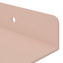 Svævende hylde Vægmonteret 4 pcs Lyserød 100 x 9 x 2,5 cm Stål