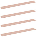 Svævende hylde Vægmonteret 4 pcs Lyserød 100 x 9 x 2,5 cm Stål