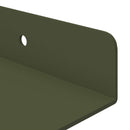 Svævende hylde 2 pcs Oliven grøn 100 x 9 x 2,5 cm Stål