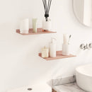 Svævende hylde Vægmonteret 2 pcs Lyserød 30 x 18 x 2,5 cm Stål