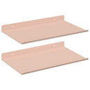 Svævende hylde Vægmonteret 2 pcs Lyserød 30 x 18 x 2,5 cm Stål