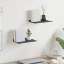 Svævende hylde Vægmonteret 2 pcs Antracit 30 x 18 x 2,5 cm Stål