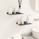Svævende hylde Vægmonteret 2 pcs Antracit 30 x 18 x 2,5 cm Stål