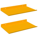 Svævende hylde 2 pcs Sennepsgul 30 x 18 x 2,5 cm Stål