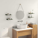 Svævende hylde 4 pcs Oliven grøn 30 x 18 x 2,5 cm Stål