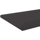 Svævende hylde 2 stk. Sort 40 x 18 x 2,5 cm Stål