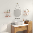 Svævende hylde Vægmonteret 4 pcs Lyserød 40 x 18 x 2,5 cm Stål