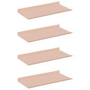 Svævende hylde Vægmonteret 4 pcs Lyserød 40 x 18 x 2,5 cm Stål
