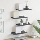 Svævende hylde Vægmonteret 4 pcs Antracit 40 x 18 x 2,5 cm Stål