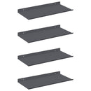 Svævende hylde Vægmonteret 4 pcs Antracit 40 x 18 x 2,5 cm Stål