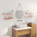 Svævende hylde Vægmonteret 4 pcs Lyserød 60 x 18 x 2,5 cm Stål