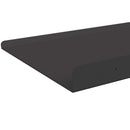 Svævende hylde 4 stk. Sort 80 x 18 x 2,5 cm Stål