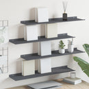 Svævende hylde Vægmonteret 4 pcs Antracit 80 x 18 x 2,5 cm Stål