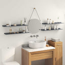 Svævende hylde Vægmonteret 4 pcs Antracit 80 x 18 x 2,5 cm Stål