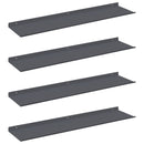 Svævende hylde Vægmonteret 4 pcs Antracit 80 x 18 x 2,5 cm Stål