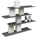 Svævende hylde Vægmonteret 4 pcs Antracit 80 x 18 x 2,5 cm Stål