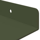 Svævende hylde 4 pcs Oliven grøn 80 x 18 x 2,5 cm Stål